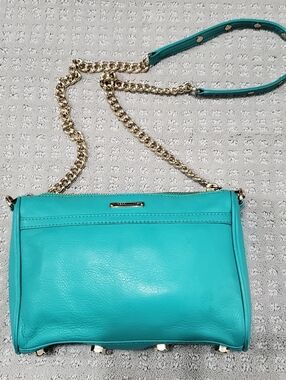 Teal Leather Rebecca Minkoff Mini M.A.C. crossbody bag